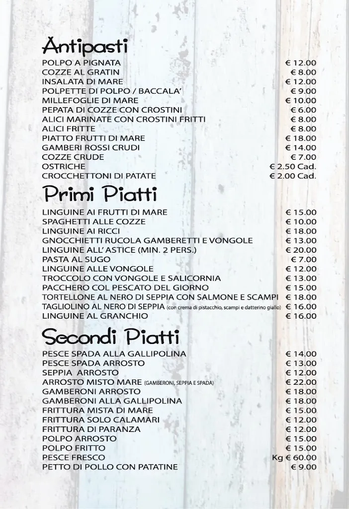 Menu_LA CASA BLANCA FISH & BEER_San Cataldo_image_1