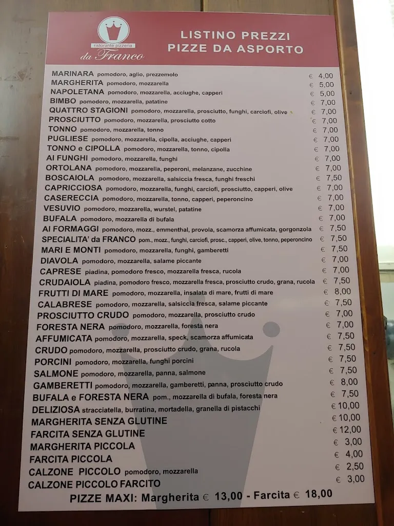 Menu_Ristorante Pizzeria Da Franco_Leverano_image_3