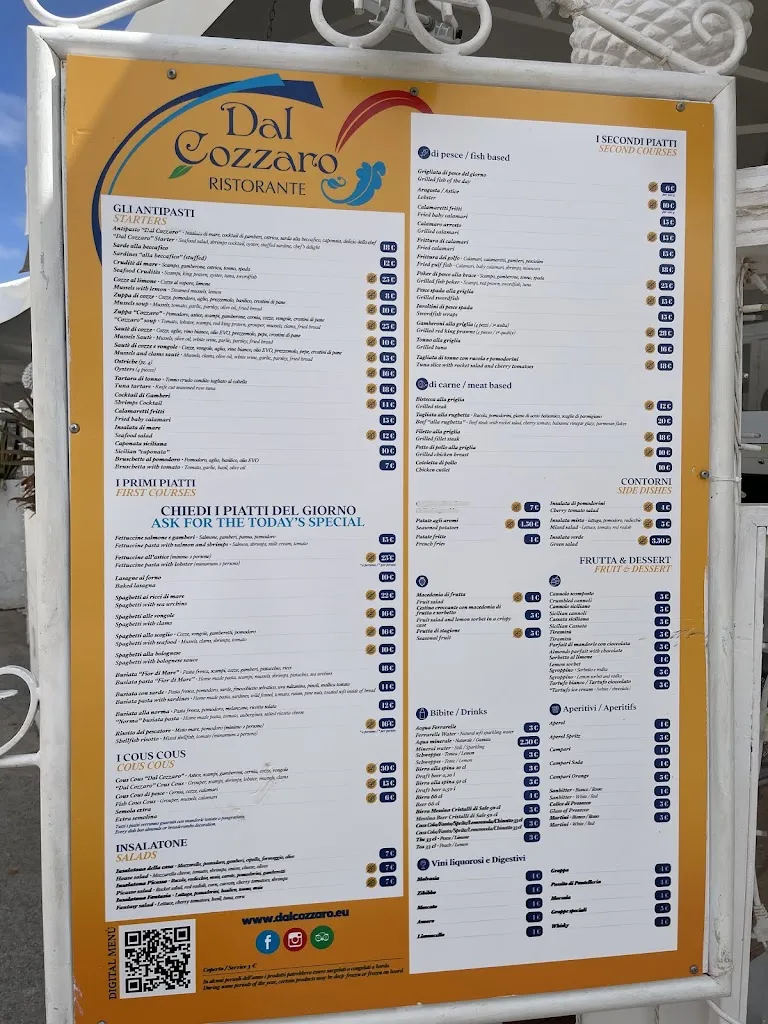 Menu_Ristorante Dal Cozzaro_San Vito Lo Capo_image_1