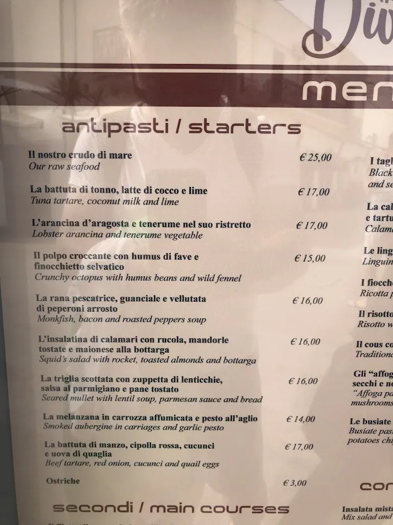 Menu_Divino Restaurant_San Vito Lo Capo_image_2