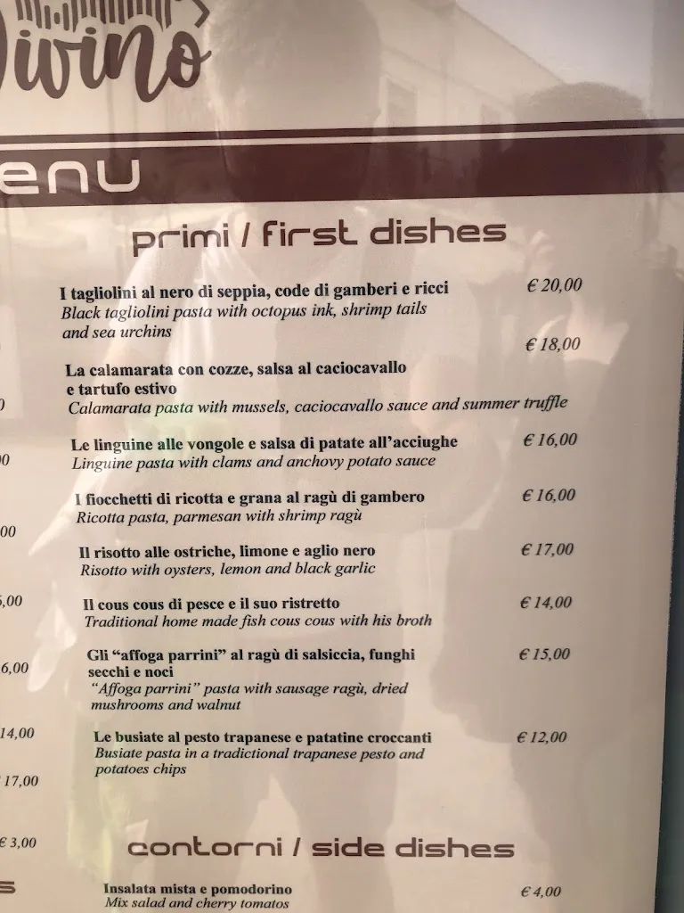 Menu_Divino Restaurant_San Vito Lo Capo_image_3