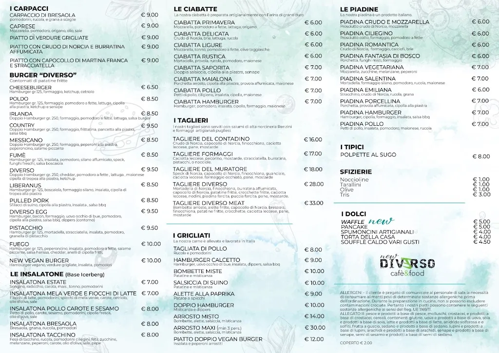 Menu_Diverso Risto Pub - Café & Food_Leverano_immagine_1