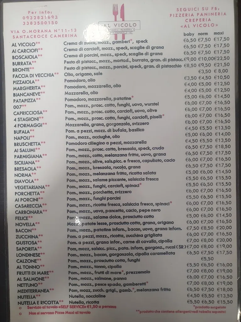 Menu_Al Vicolo Pizzeria Panineria Creperia_Santa Croce Camerina_image_2