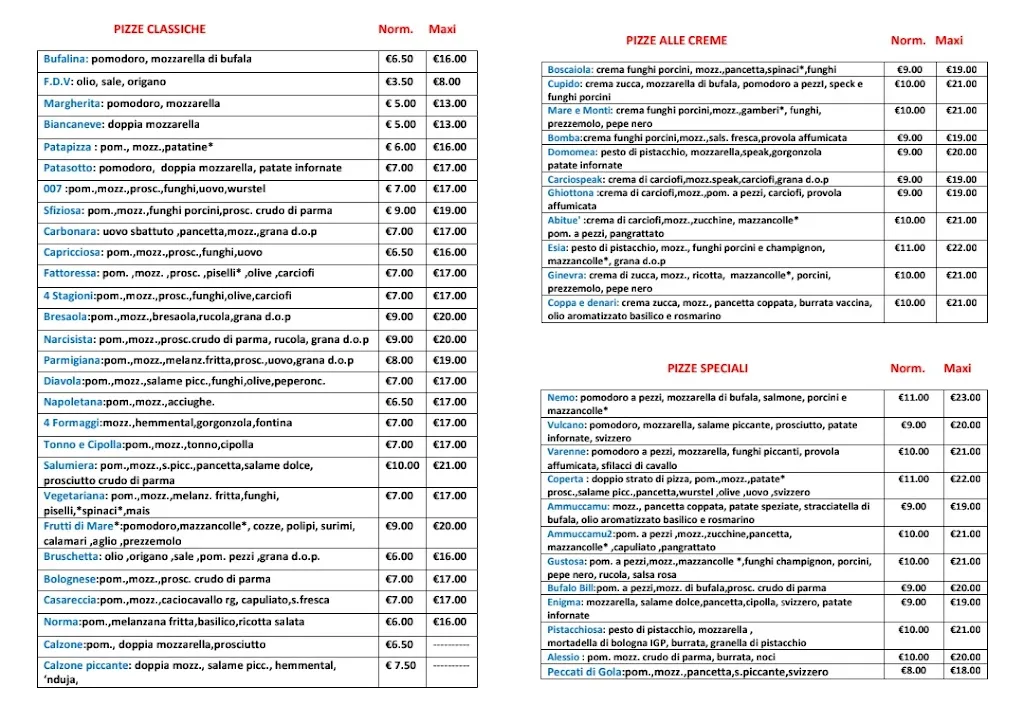 Menu_Ammuccamu Pizzeria D'asporto_Santa Croce Camerina_image_1