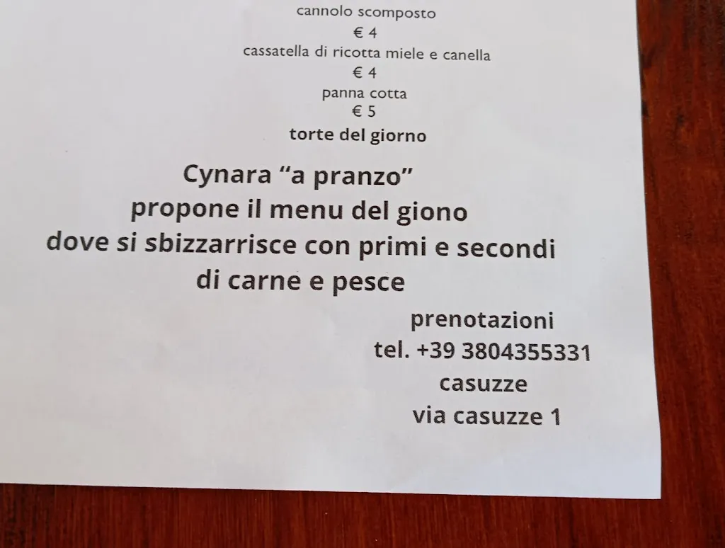 Menu_Cynara Drink Food Experience_Santa Croce Camerina_image_2