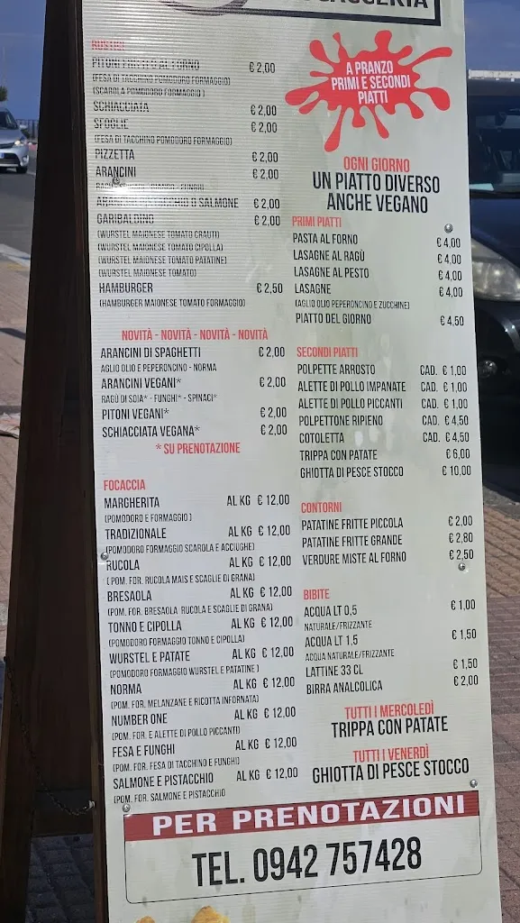 Menu_Focacceria Rosticceria Gastronomia “Number One” Di Giusi Spataro_Santa Teresa di Riva_image_3