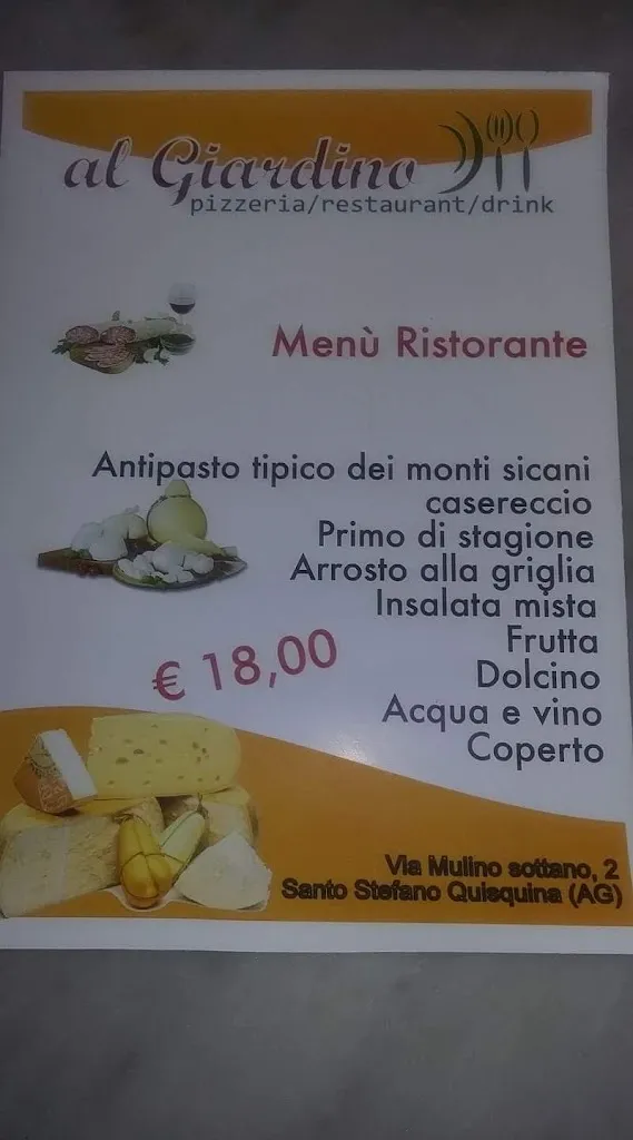 Menu_Al Giardino - Bar, Ristorante, Pizzeria_Santo Stefano Quisquina_image_2