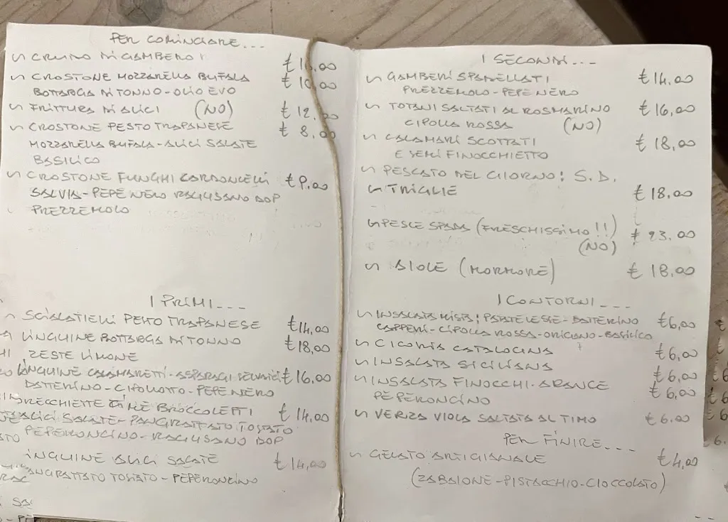 Menu_Le Gioie - Posto Siciliano_Scicli_immagine_2