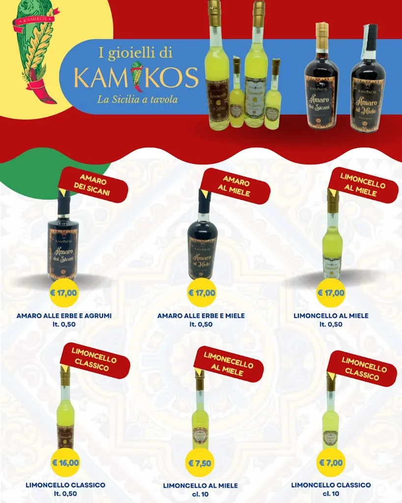 Menu_Kamikos - Trattoria Siciliana - Casa Vacanze - Shop_Siculiana_image_1