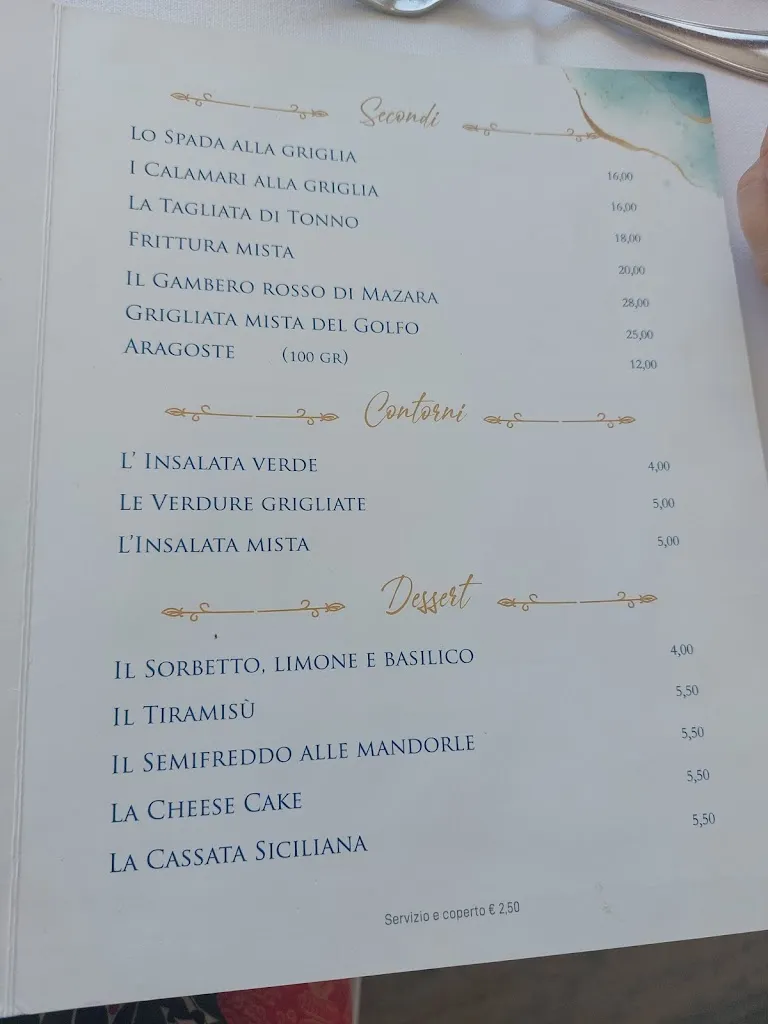 Menu_La Scogliera Restaurant~Tavern of the sea_Siculiana_image_2