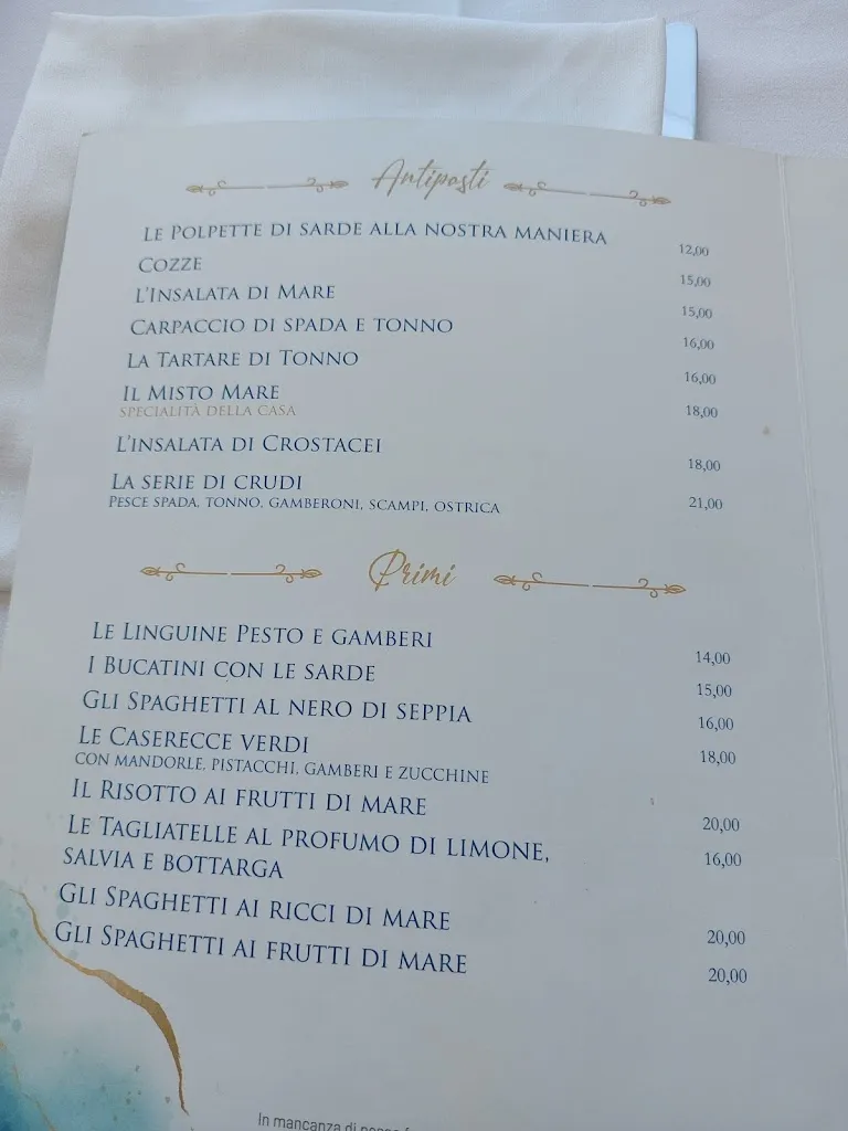 Menu_La Scogliera Restaurant~Tavern of the sea_Siculiana_image_3