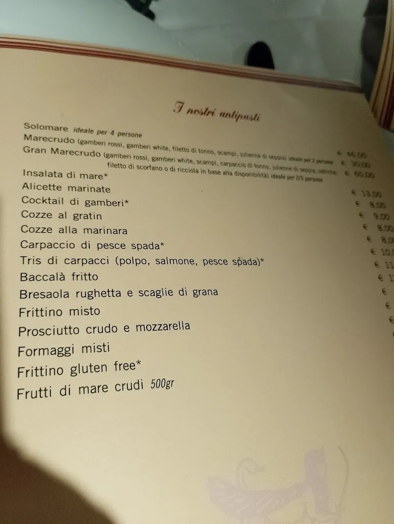 Menu_I Tarocchi Ristorante Pizzeria Porto Cesareo_Leverano_image_1