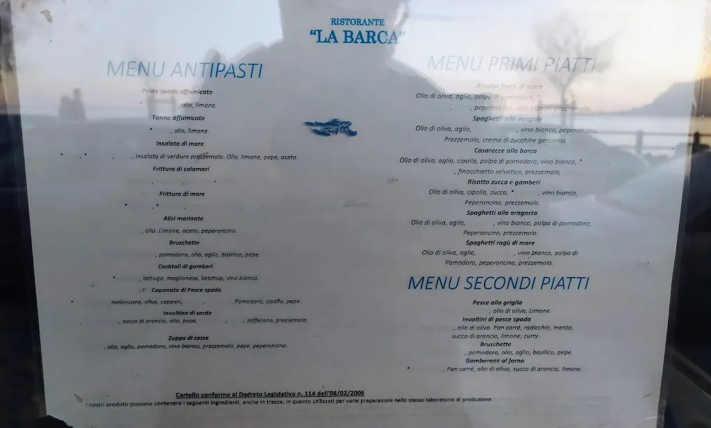 Menu_La Barca Ristorante Sferracavallo_Sferracavallo_image_1