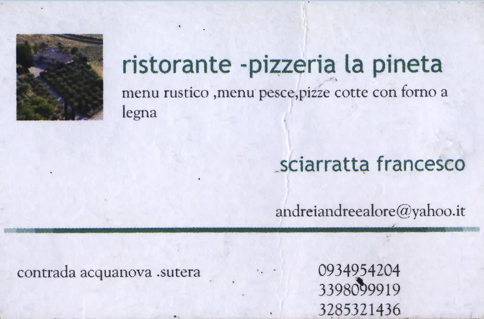 Menu_Pizzeria Ristorante La Pineta_Sutera_image_1