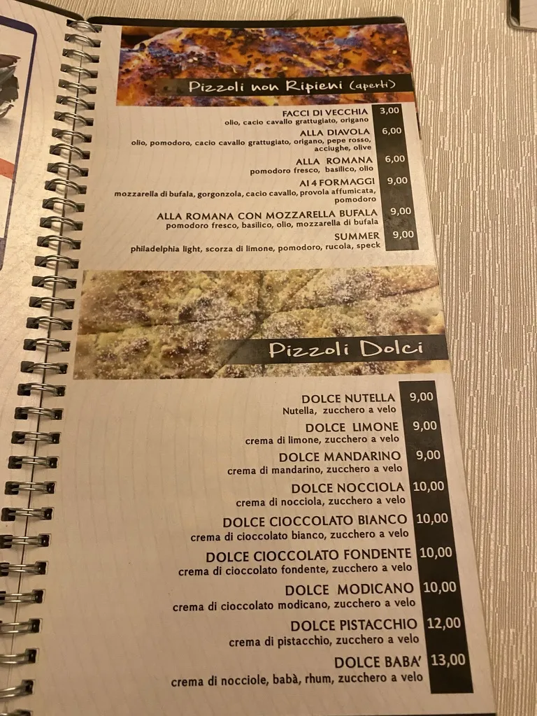 Menu_Pizzeria Pizzoleria 