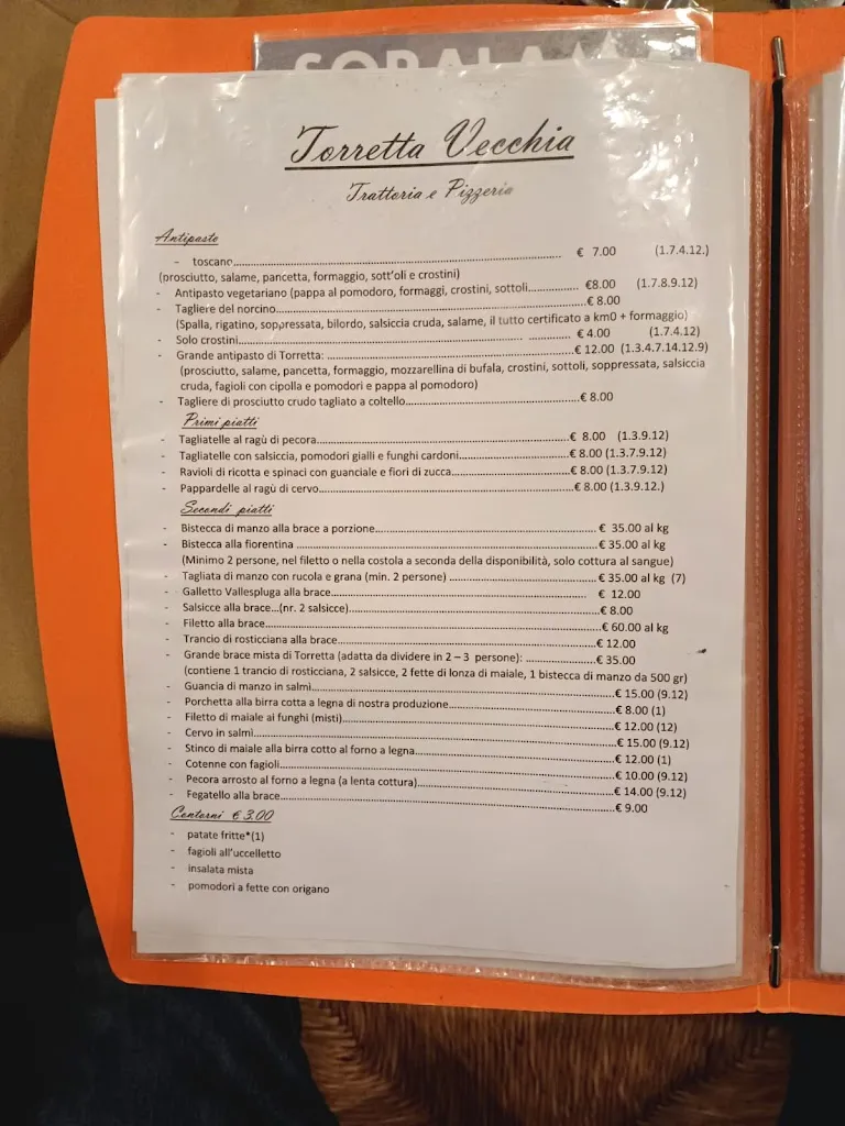 Menu_Torretta Vecchia Trattoria Pizzeria di BAGLINI DARIO_Torretta_image_1