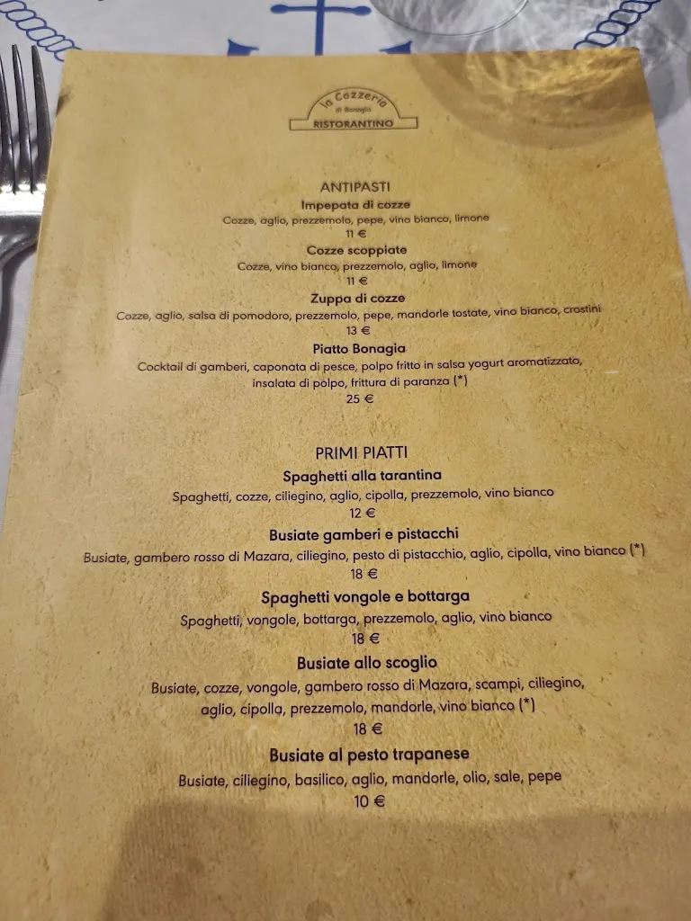 Menu_La Cozzeria di Bonagia_Tonnara di Bonagia_image_2