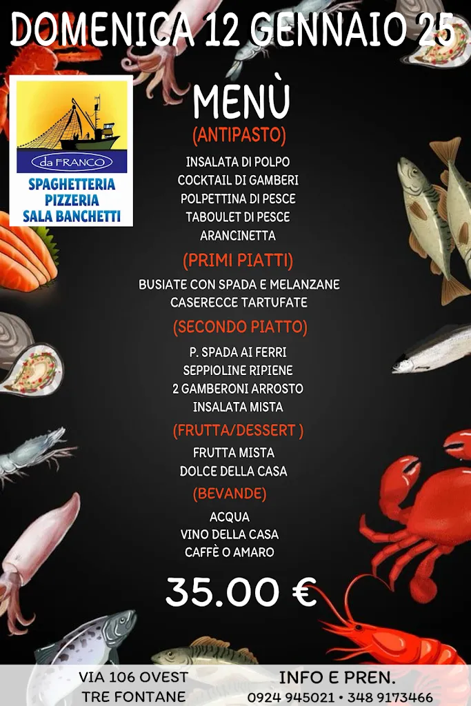 Menu_Spaghetteria Pizzeria da Franco_Tre Fontane_image_1