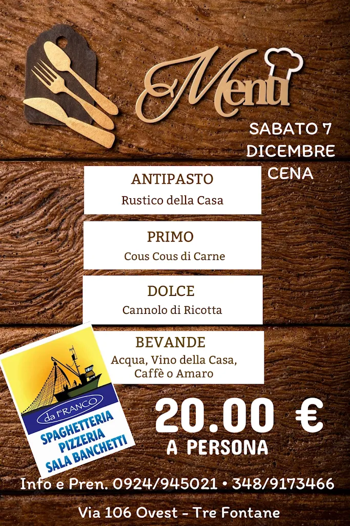 Menu_Spaghetteria Pizzeria da Franco_Tre Fontane_image_3