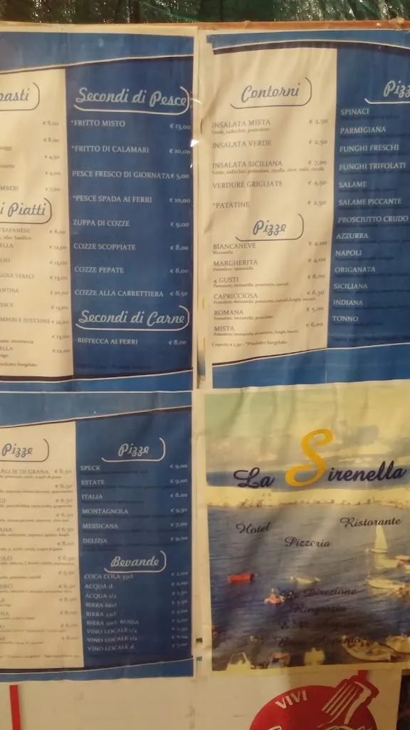 Menu_La Sirenella — Ristorante • Pizzeria_Trappeto_image_1