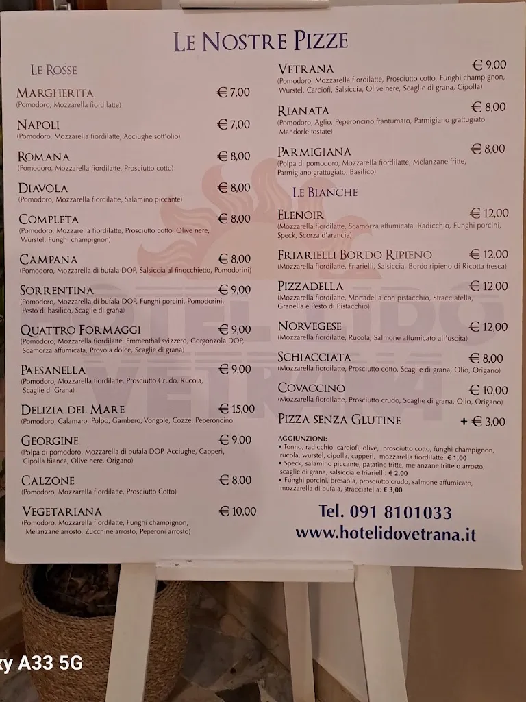 Menu_Hotel Lido Vetrana - Ristorante Pizzeria Trabia_Trabia_image_1