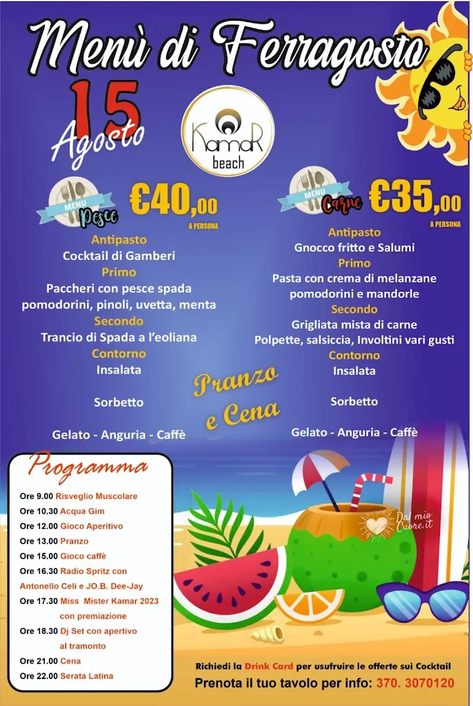 Menu_Lido Kamar - Restaurant & Wine-bar_Venetico Superiore_image_1