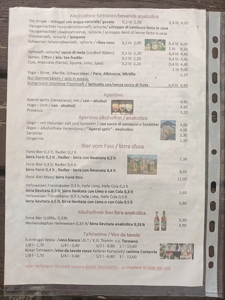 Menü_Gasthof Schmiederalm_Aldino_Bild_2