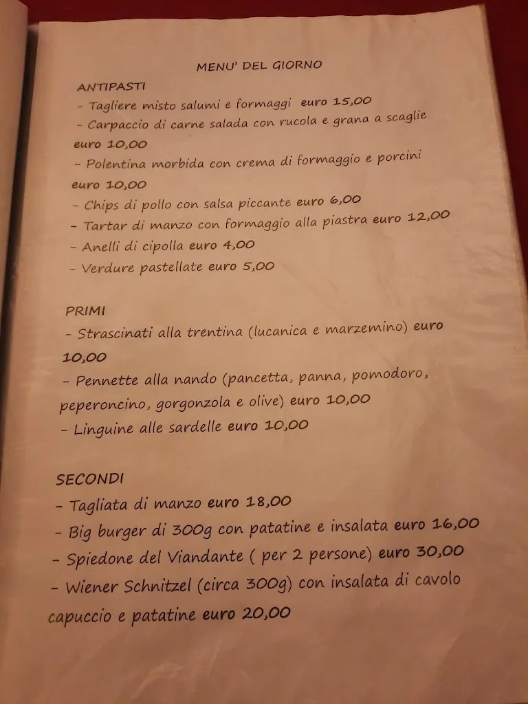 Menu_Pizzeria Ristorante Il Viandante Di Giordani Luca_Besenello_image_1