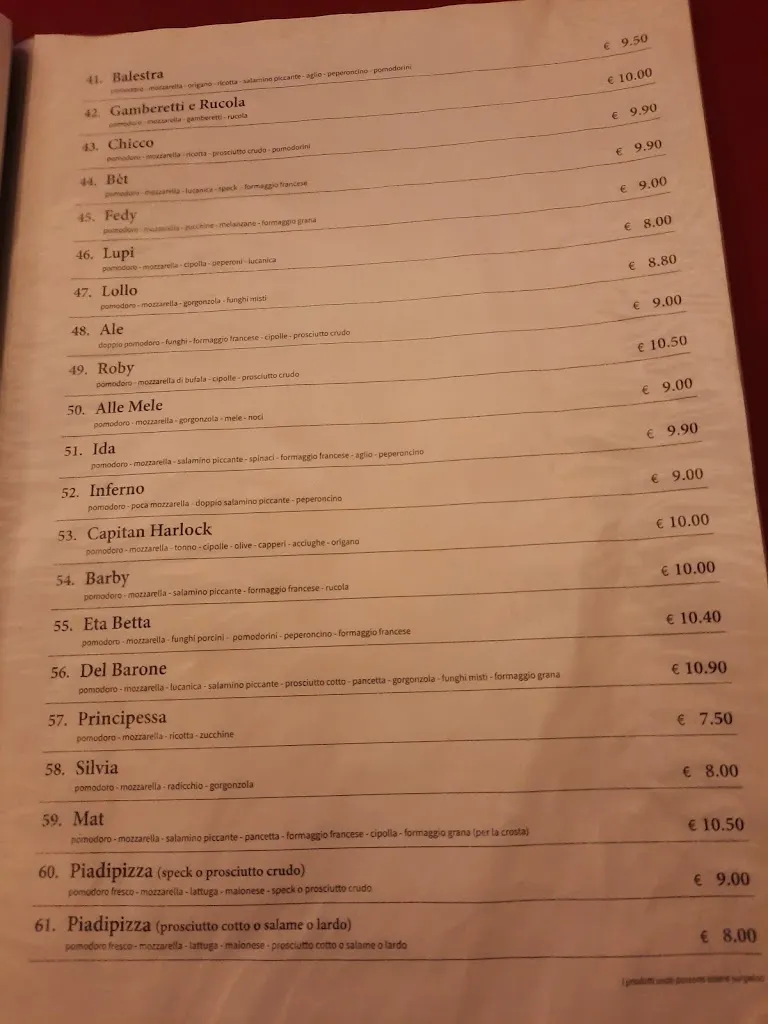 Menu_Pizzeria Ristorante Il Viandante Di Giordani Luca_Besenello_image_2