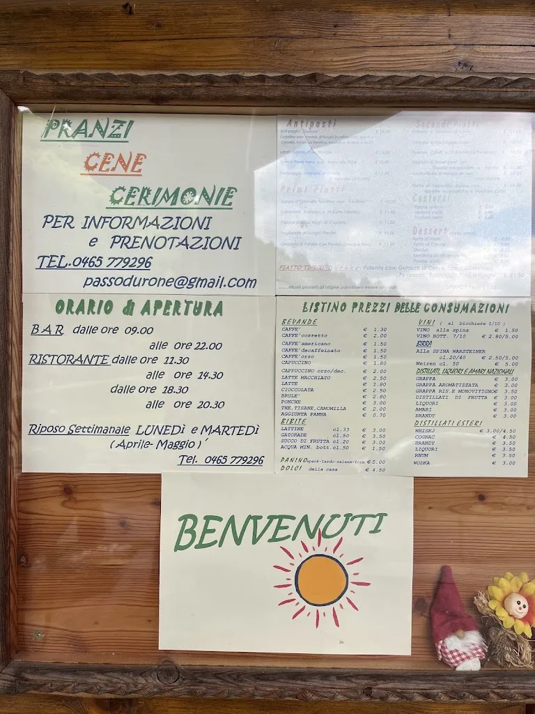 Menu_Bar Ristorante Passo Durone Di Calliari Renza Affittacamere_Bleggio Superiore_image_1