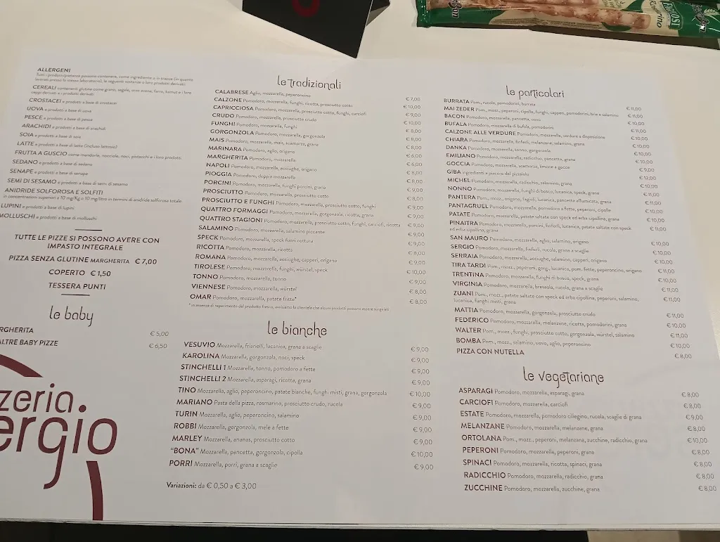 Menu_Pizzeria Ristorante Sergio_Baselga di Pinè_image_2
