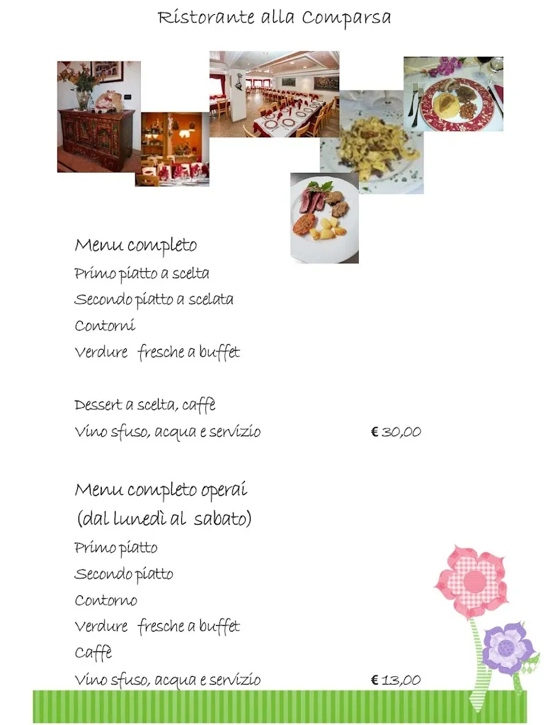 Menu_COMPARSA Ristorante Tipico Trentino_Baselga di Pinè_image_2
