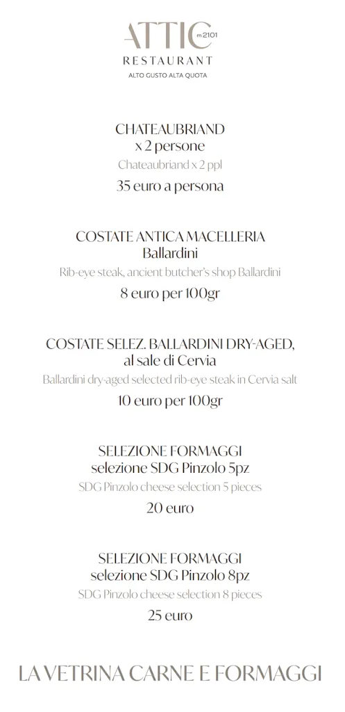 Menu_DOSS Alpine Style - Attic Restaurant - Bar - Rifugio_Bolbeno_image_2