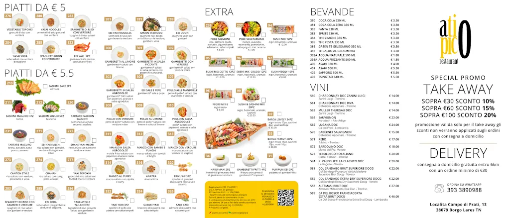 Menü_Ristorante sushi Atipico_Bolbeno_Bild_1