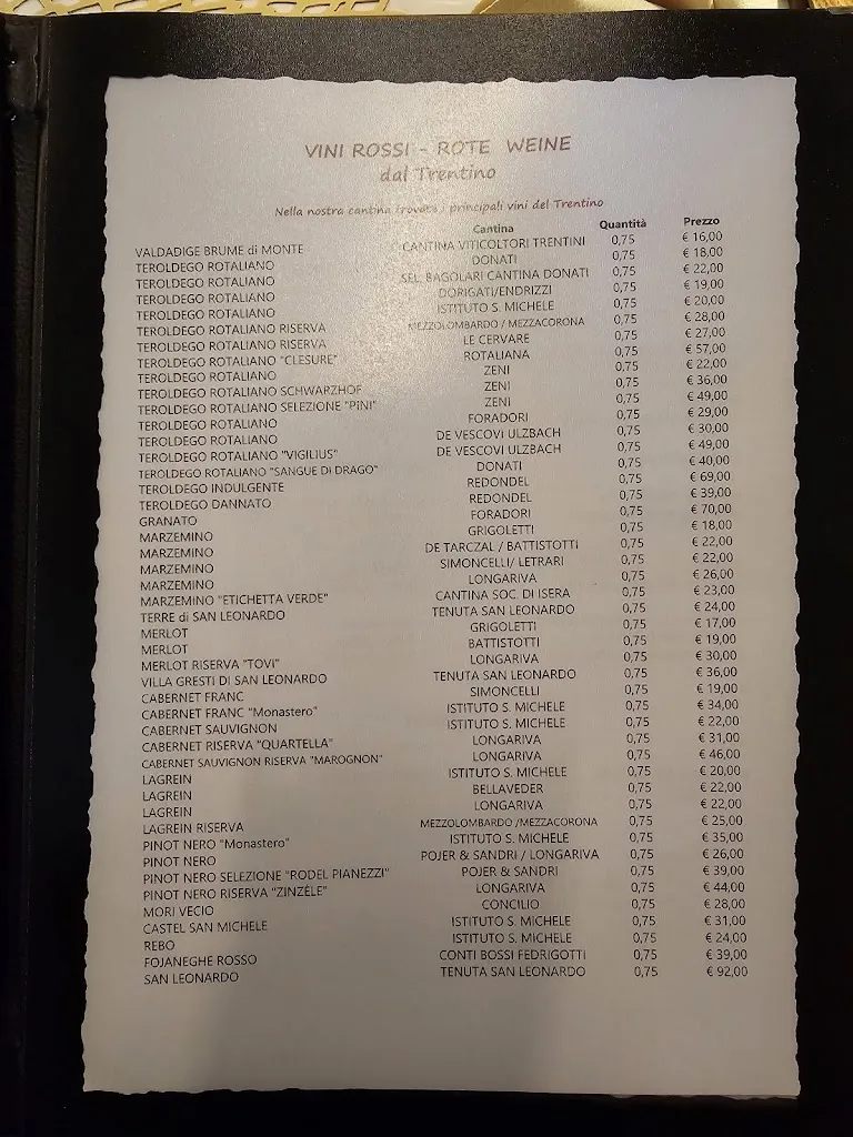 Menu_Il Ristorantino all'Aquila Nera e Cima Tosa_Andalo_image_1