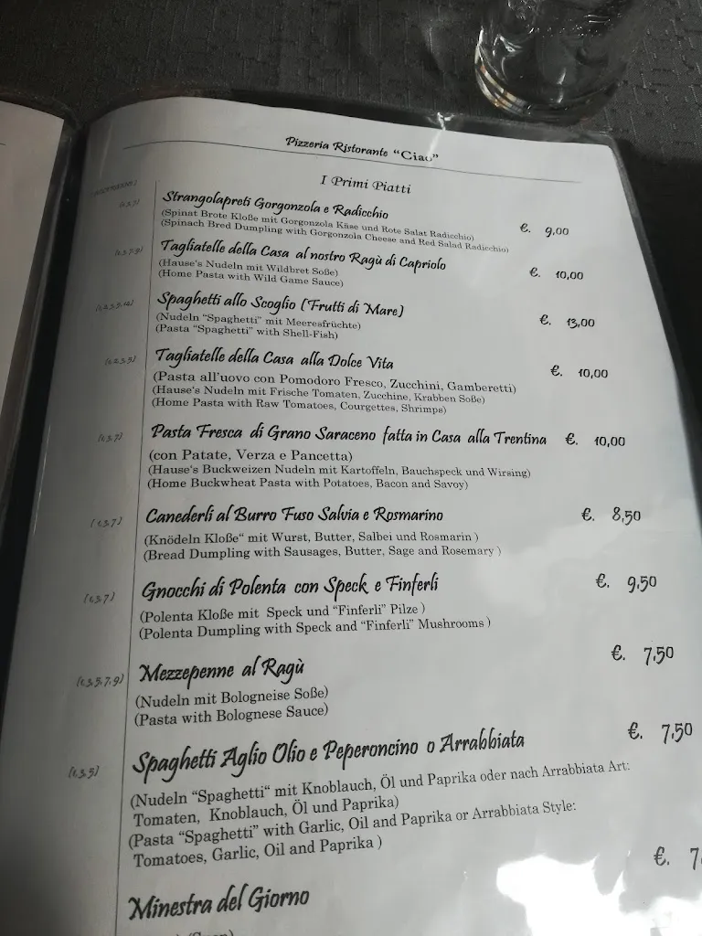 Menu_Pizzeria Ristorante Ciao_Andalo_image_1