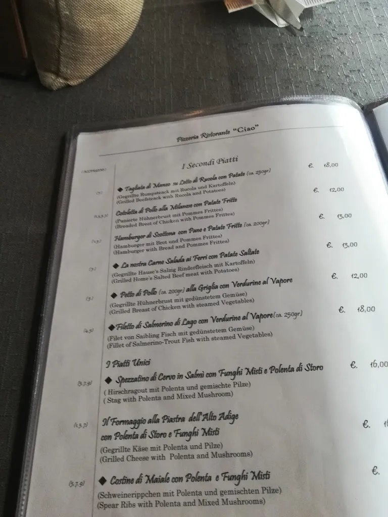 Menu_Pizzeria Ristorante Ciao_Andalo_image_2