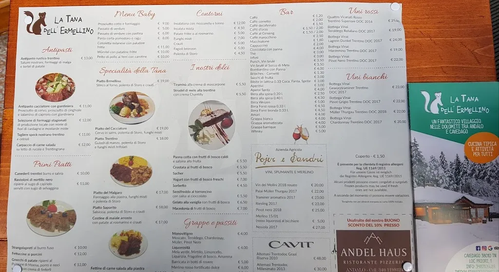Menu_La Tana dell'Ermellino_Andalo_image_4