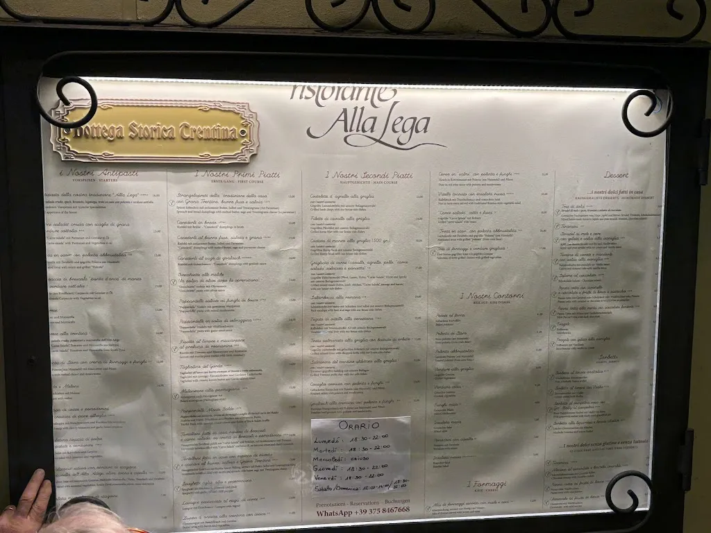 Menü_Ristorante alla Lega_Bolognano-Vignole_Bild_3