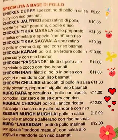 Menu_Ristorante Indiano Tajmahal_Borgo Valsugana_image_1