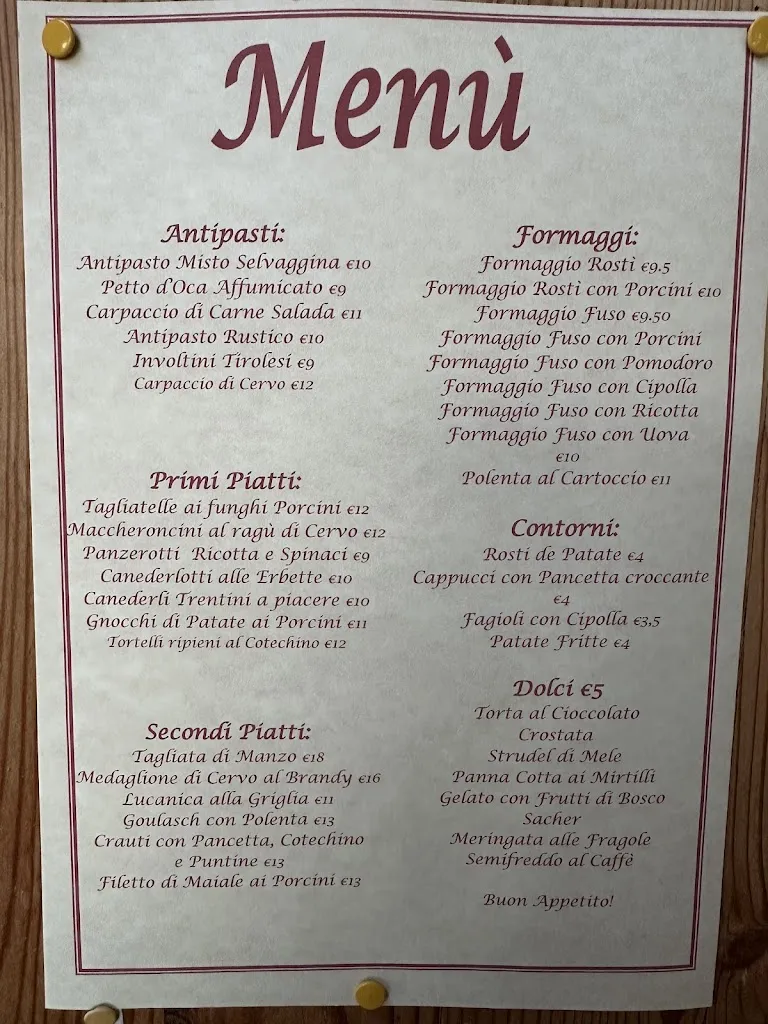 Menu_Chalet Serena_Borgo Valsugana_image_1