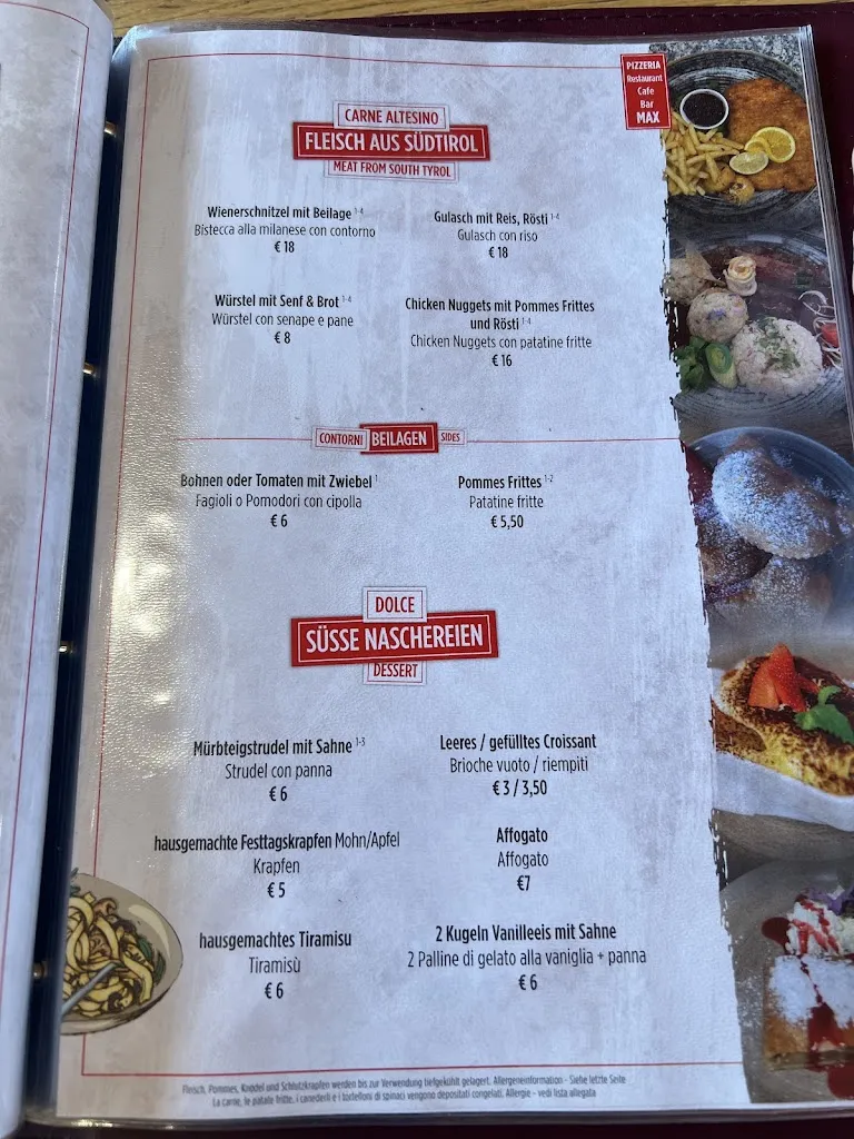 Menu_Pizzeria Restaurant Cafe Bar Max_Brennero - Brenner_image_4