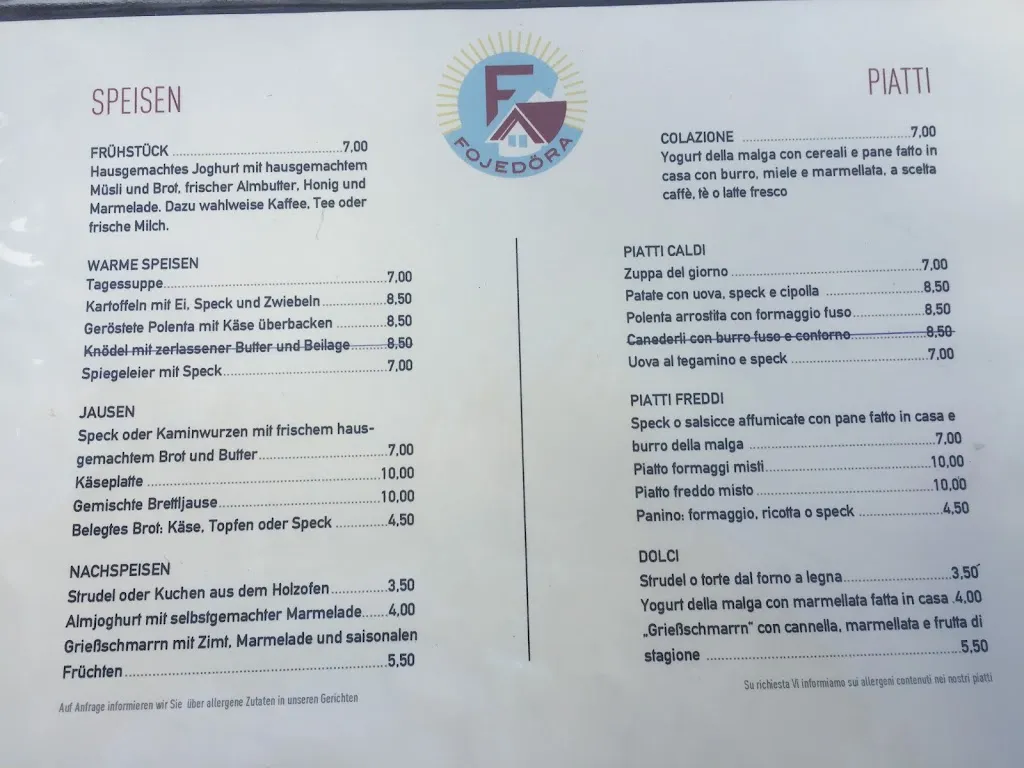 Menu_Hochalpenhütte Fojedöra_Braies_image_3