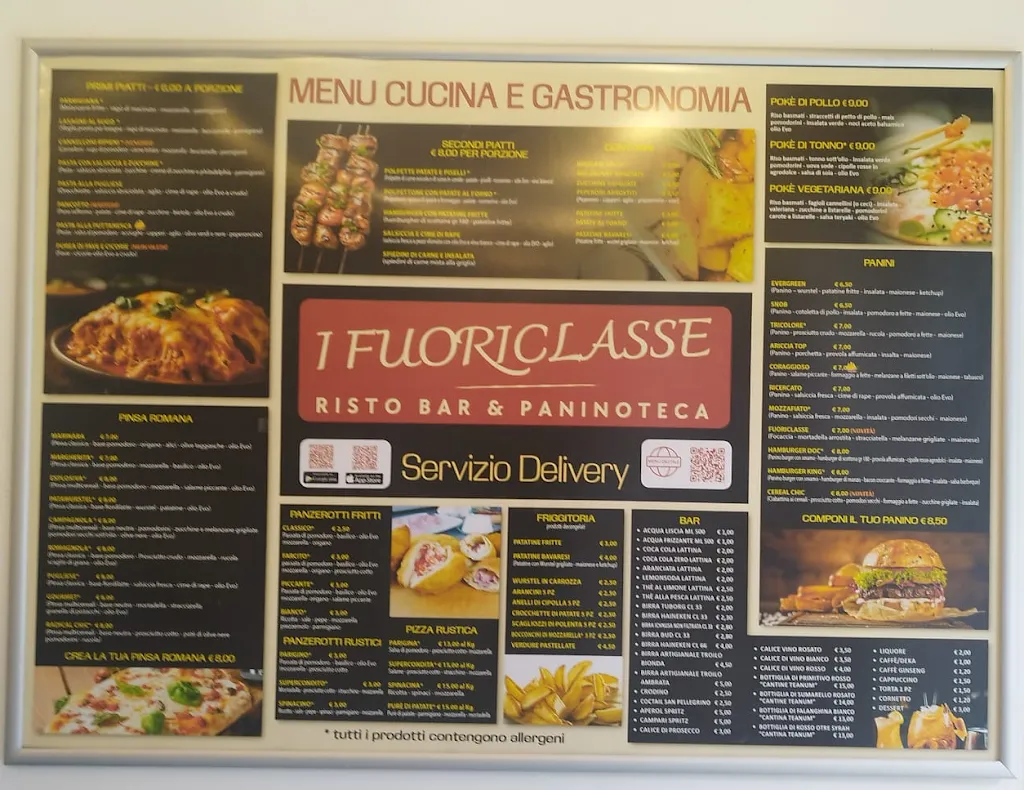 Menu_I Fuoriclasse Risto Bar Paninoteca_Lucera_image_1