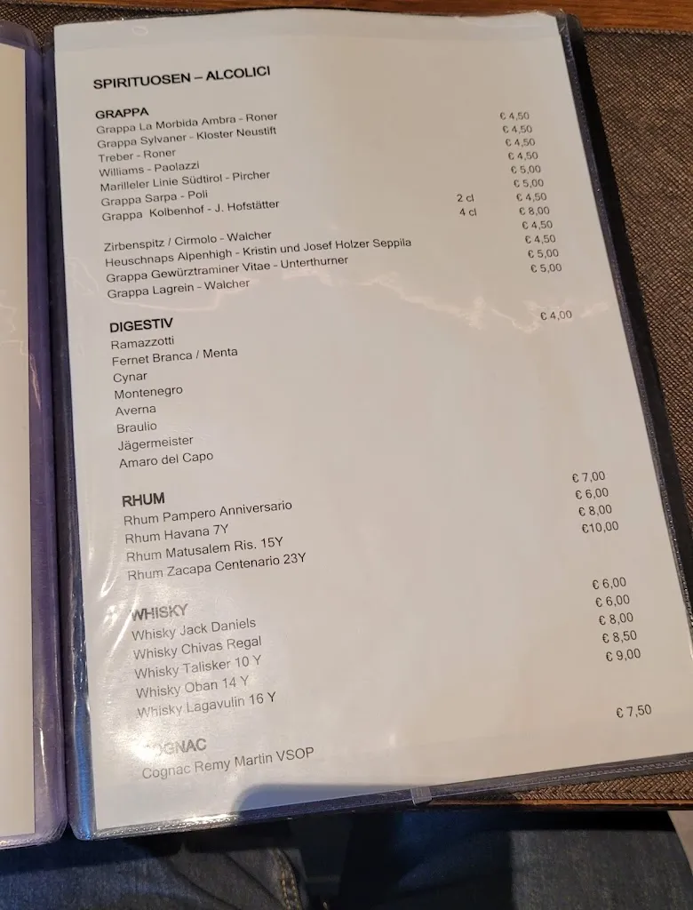 Menu_Restaurant Pizzeria Kutscherhof_Bressanone_image_1