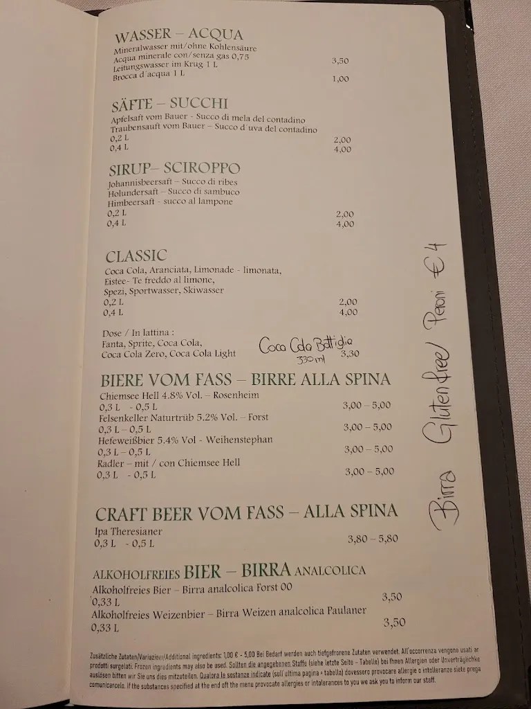 Menu_Pizzeria Restaurant Hofkeller_Bressanone_image_2