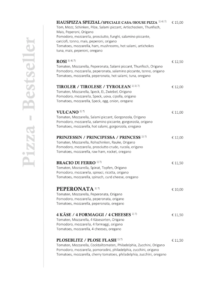 Menu_Restaurant Bar Plose - Stodl_Bressanone_immagine_1