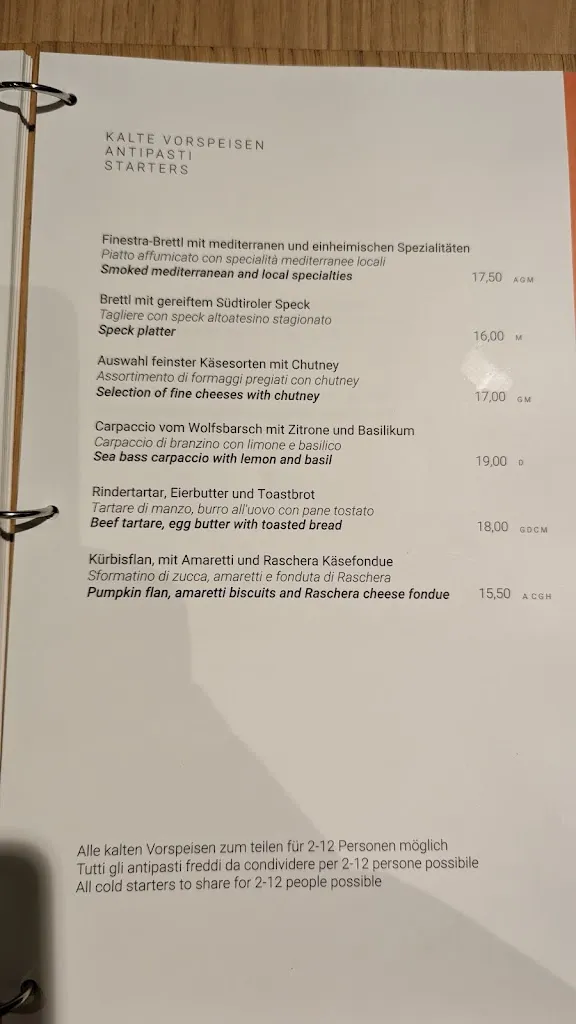 Menu_Plose Ristorante La Finestra_Bressanone_image_1