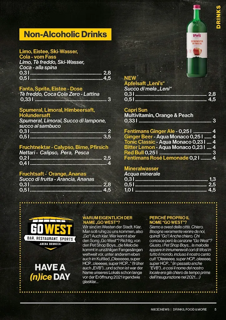 Menu_Bar ristorante Go West Bruneck_Brunico_image_4