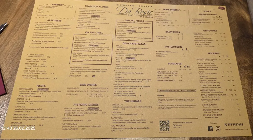 Menu_L'Ostaria da Besic_Campitello di Fassa_immagine_1